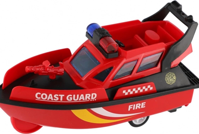 Plastic reddingsboot op traagheidsmotor 14 cm