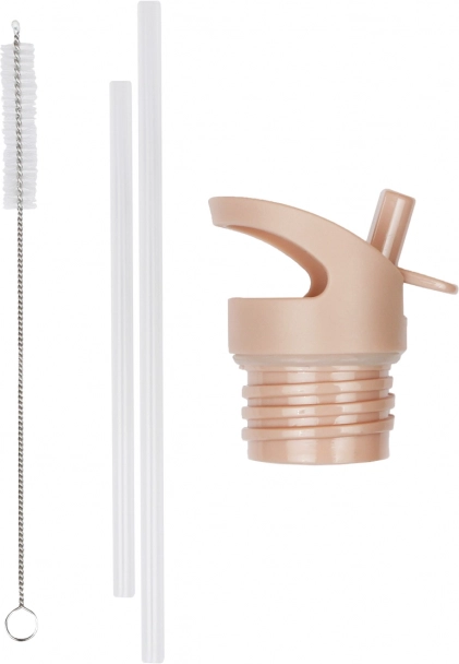 A Little Lovely Company set of cap, brush and straw for 350 ml stainless steel bottle – Rainbow