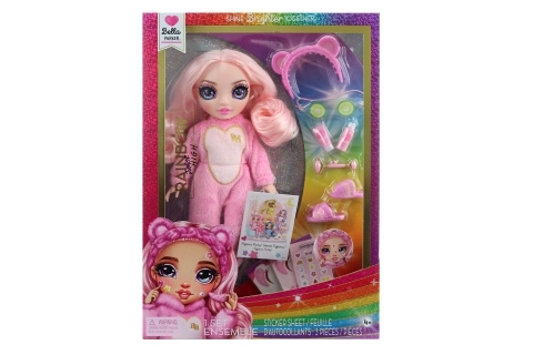 Puppe Rainbow High Junior für die Pyjamaparty, Bella Rosa