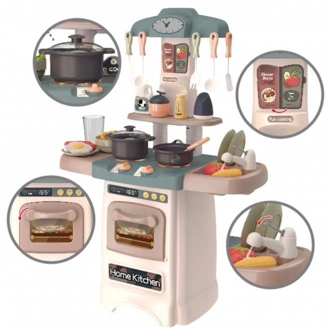 Modern Home Kitchen with Water Circulation and Cooking Features