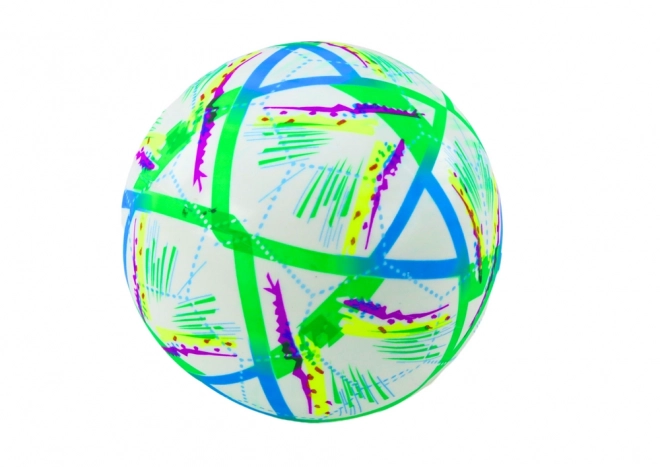 Rubberen bal heldere patroon groene 24 cm