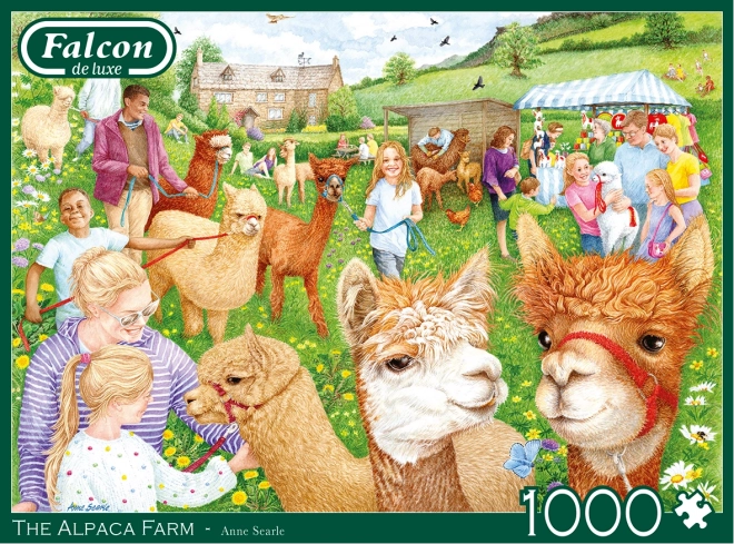 Falcon Puzzle Farm mit Alpakas 1000 Teile