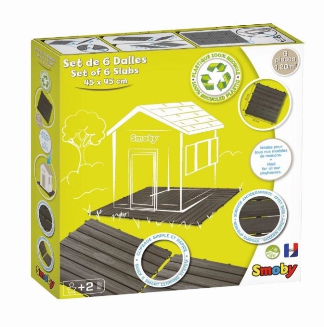 Vloerbedekking voor onder tuinhuis - 6 stuks