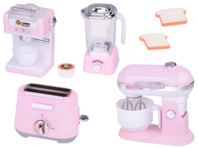 Ensemble de petits appareils électroménagers pour jouer mixeur grille-pain cafetière ZA5204