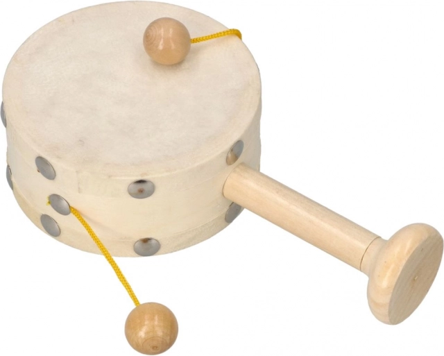 Kinderhandtrommel met houten balletjes