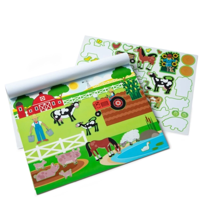 Herbruikbare stickers met landschapsmotieven