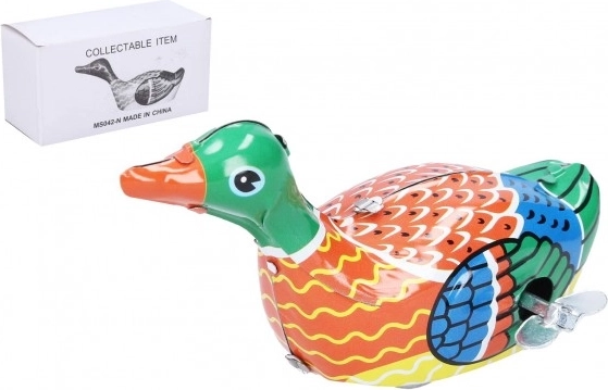 Wind-up metal duck 10 cm
