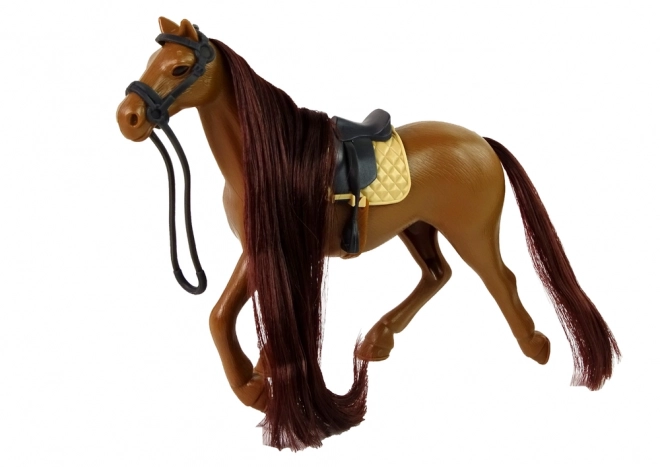 Pferdefigur mit kämmbarer Mähne und Zubehör