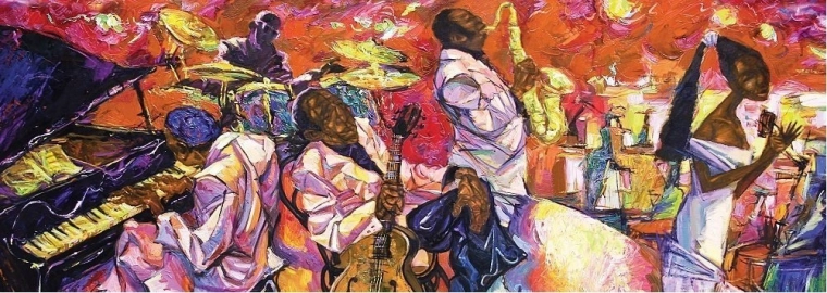 Panorama-Puzzle ART PUZZLE Farben des Jazz 1000 Teile