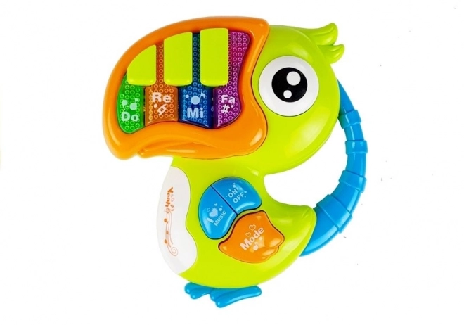 Kinderklavier Papagei grün