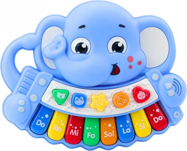 Interactieve piano Olifantje Blauw – Melodieën, Toonschalen, Dierengeluiden
