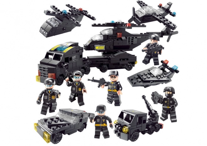 Politie Legerfiguren Bouwset 6v1- 343 stukken