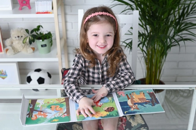 Magnetische puzzelboek - Bosdieren