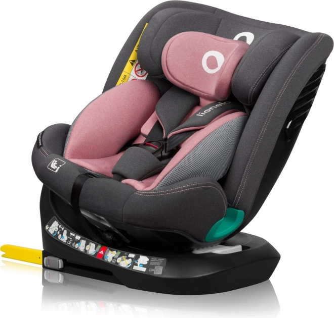 Lionelo Bastiaan i-Size Autokindersitz Drehbar Pink Rose