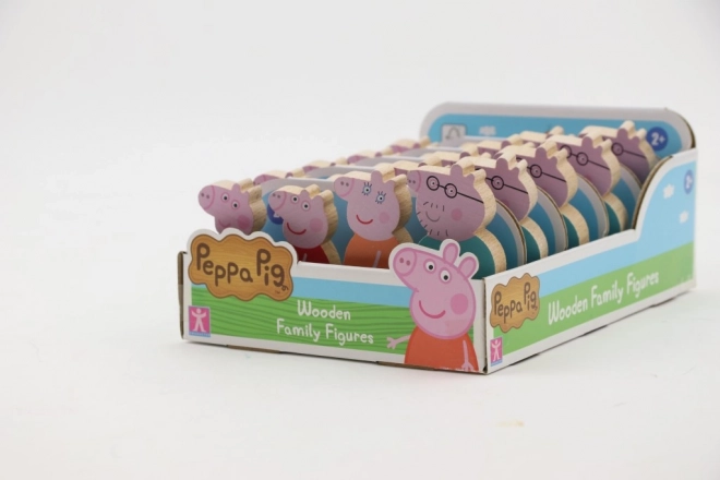 Wooden Peppa Pig Family Figures
