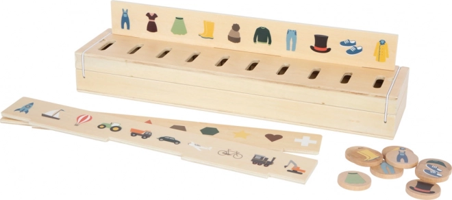 Kleine voet Plaatjes-inleg puzzel sorteren