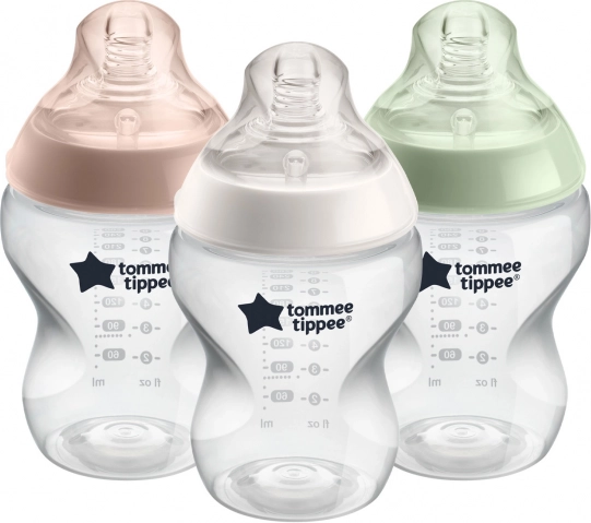 Set Babyflaschen, 260 ml, verschiedene Farben, 3 Stk.