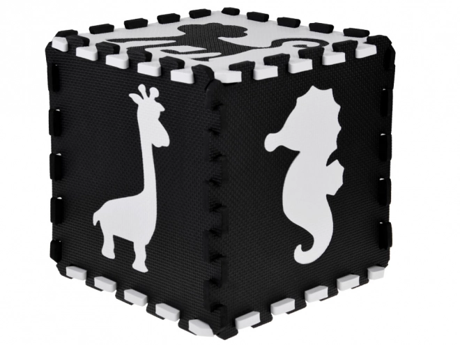 Contrasterende schuimmat dieren en vormen
