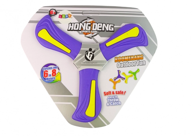 Boomerang vliegende schijf werper paars voor kinderen