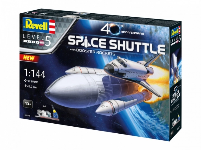 Revell model Space Shuttle met boosterraketten