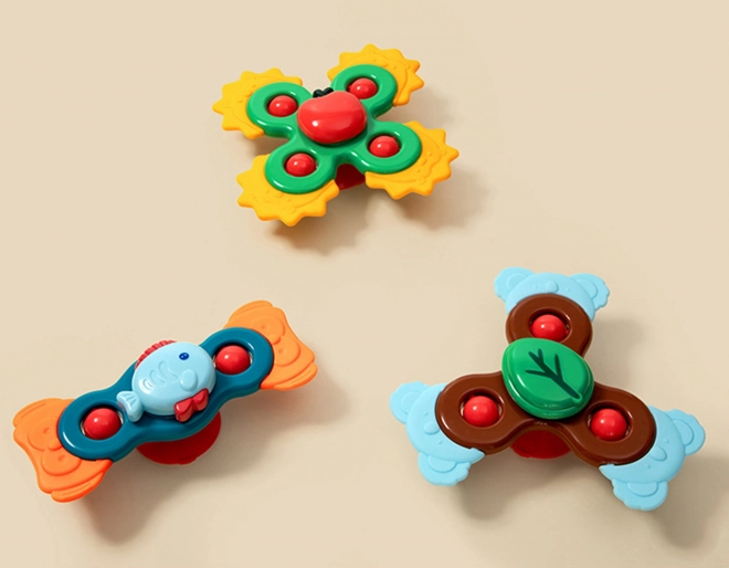 Woopie kind sensorische educatieve spinner 3in1 in kleurrijk ontwerp