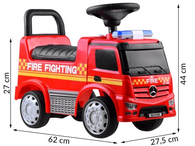 Trottinette sonore Mercedes Antos POMPIERS rouge