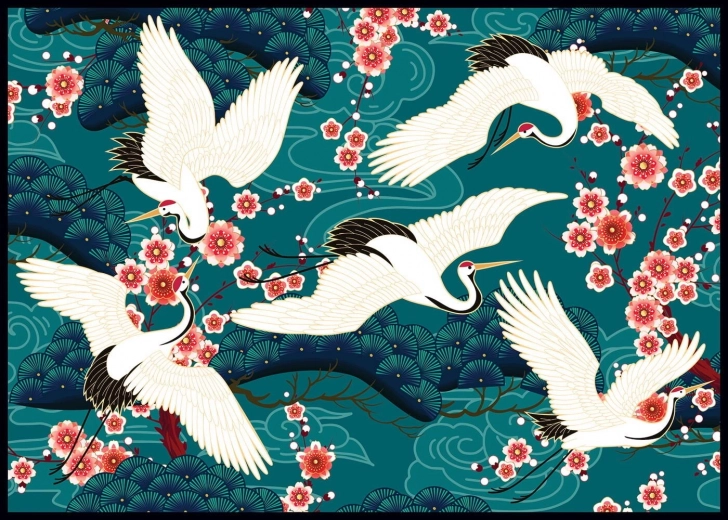 Interdruk Puzzle Secret Garden: Cranes 1000 Pieces