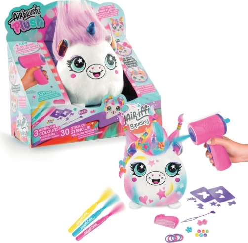 Airbrush Creative Set Hair'iffic with Furry Plush