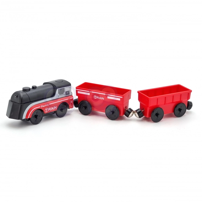 Elektrische locomotief met magnetische wagons