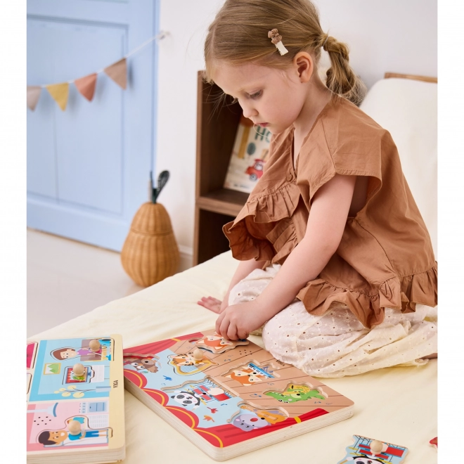 Puzzle VIGA animaux jouant