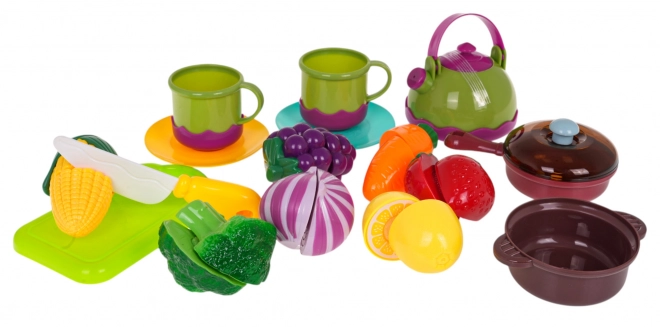 Picknickkorb mit Obst und Gemüse für Kinder