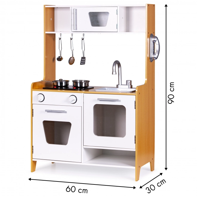 Holzspielküche mit Multimedia-Brennern ECOTOYS