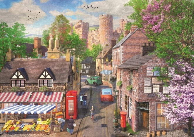 Puzzel Schilderachtige Straat naar Kasteel 1000 Stukken