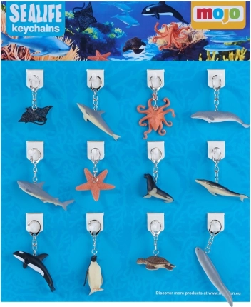 Mojo display met 36 sleutelhangers – onderwaterwereld