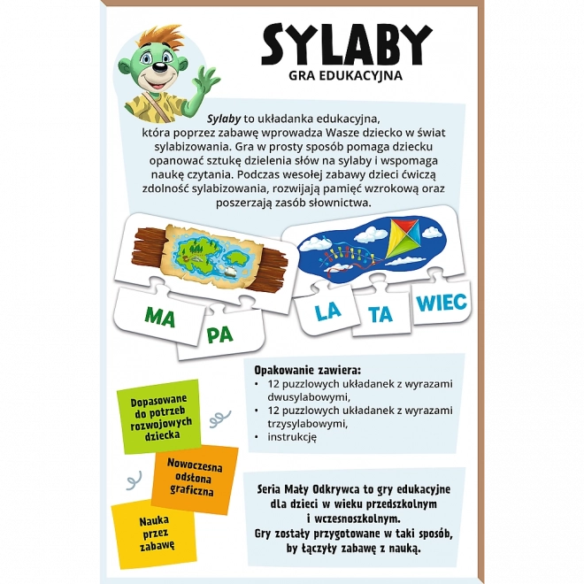 Syllables children's educational game