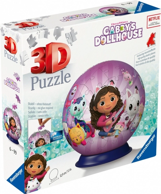 Puzzleball 3D La Maison magique de Gabby 72 pièces RAVENSBURGER