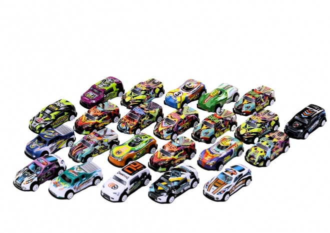 Set Power Cars op wieltjes kleurrijk 50 stuks