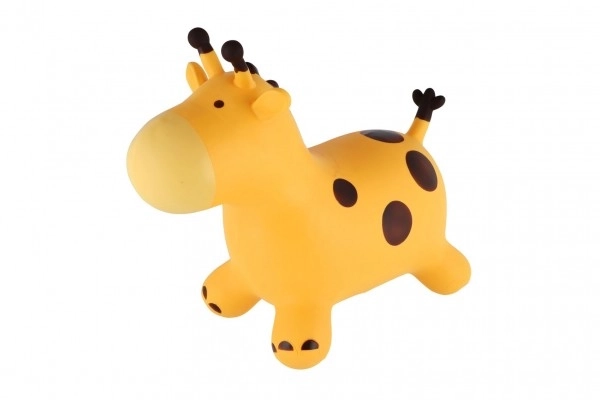Springende giraffe - rubber, pastelroze