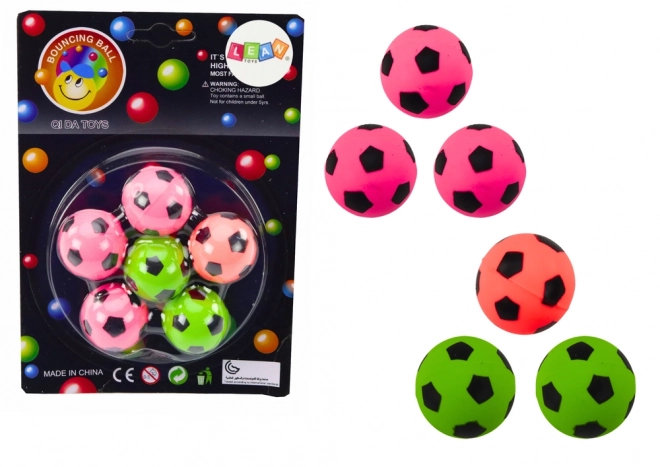 Set aus 6 Gummifußbällen