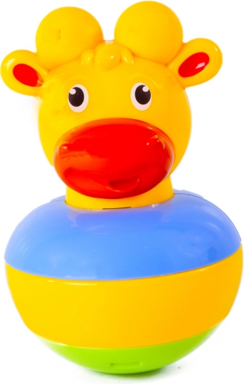 Non‑topple giraffe toy with bell (roly‑poly)