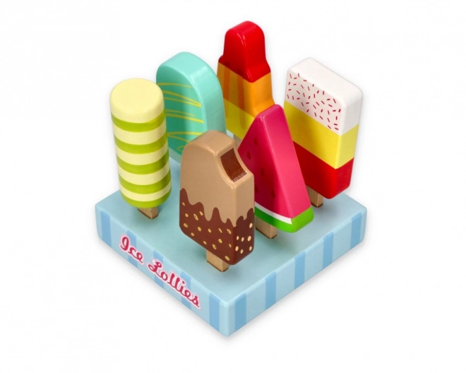 Houten ijsje op een stokje