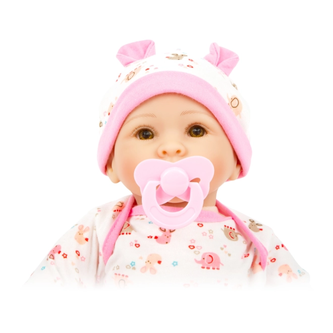 Realistic details and pacifier for authentic play