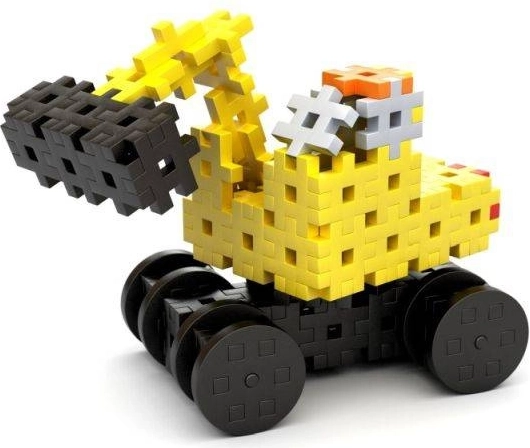 Small excavator and compact cars from a single set