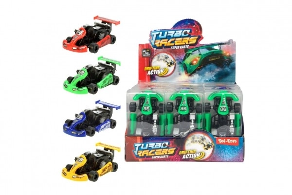 Plastic kart 9cm - verschillende kleuren
