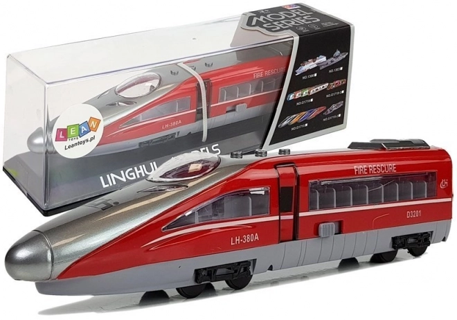 Train Pendolino avec tendeur Rouge avec sons et lumières