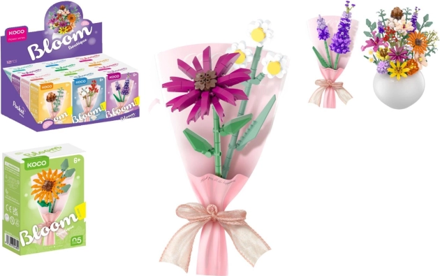 KOCO mini bouquet building set of bricks for a small vase, mixed varieties