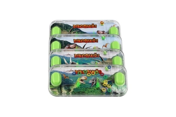 Water puzzelspel 15,5x7cm plastic dinosaurus 4 soorten 24 stuks in doos