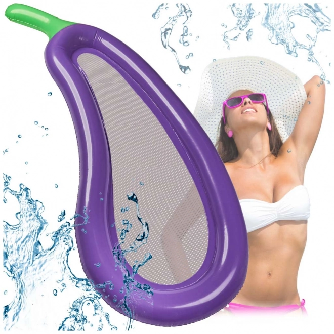 Matelas gonflable aubergine avec filet 240cm