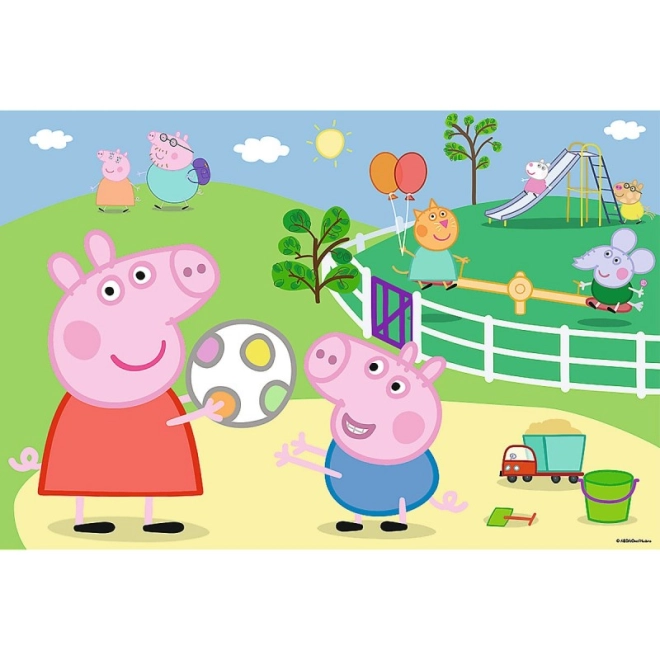 beliebtes PEPPA PIG Motiv auf dem Spielplatz