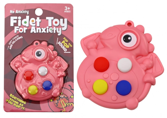 Roze dinosaurus Pop It antistress speeltje